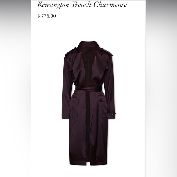 Silk95Five Kensington Trench Charmeuse size medium - Picture 6 of 9